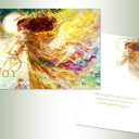 Performing Arts Boxed Christmas Cards with Full Color Inside Designs, Religious JOY Angel, (18cards, 18envelopes), Made In The USA