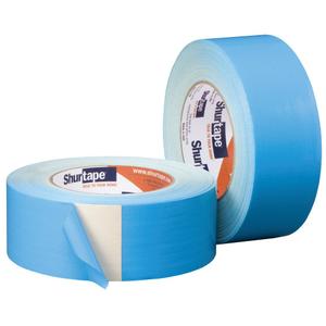 Shurtape DF 545 Double-Sided Carpet and Duct Tape, Sticks to Hardwood, Concrete, Tile and More, Natural with Blue Liner, 48mm x 33 Meters, 1 Roll (152496)