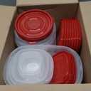 Rubbermaid EasyStore Rectangle, Square, and Round Containers, 34-Piece Set, Food Storage Containers, Food Storage Containers with Lids