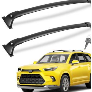 Roof Rack Cross Bars Compatible with Toyota Grand Highlander & Lexus TX 2024 2025 2026 (with Flush Side Rails), Lockable 260LBS Heavy Duty Aluminum Roof Rails Crossbars Rooftop Luggage
