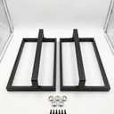 House & Homestyle Matte Metal Towel Holder, Wall Mountable Hanging Towel Storage Rail, Premium Modern Rack for Bathroom, En Suite or Toilet – Black 28x24 in