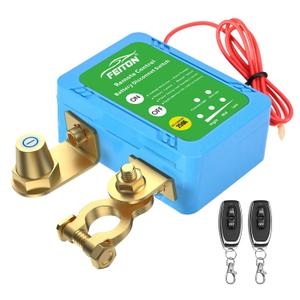 FEITON Remote Battery Disconnect Switch, 250A Intelligent Cut Off 12V 24V DC, Heavy Duty Battery Isolator Switch for Car RV Truck Battery Drain Preventer(1000A Starting Current)