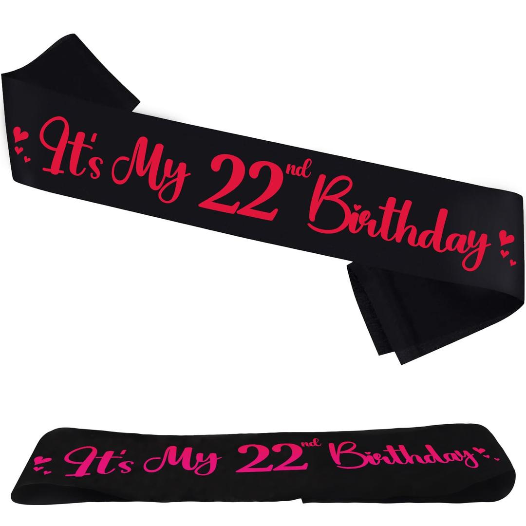 LHPYQ Color Changing It's My 50th Birthday Sash - Red to Pink 50th Birthday Satin Sash for Women Men - Celebration Fifty Years Old Party Gifts -50th Party Decorations Accessories