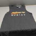 Hadley, MI Vintage Evergreen Sunset Eighties Retro Tank Top (Large,Dark Heather Grey)