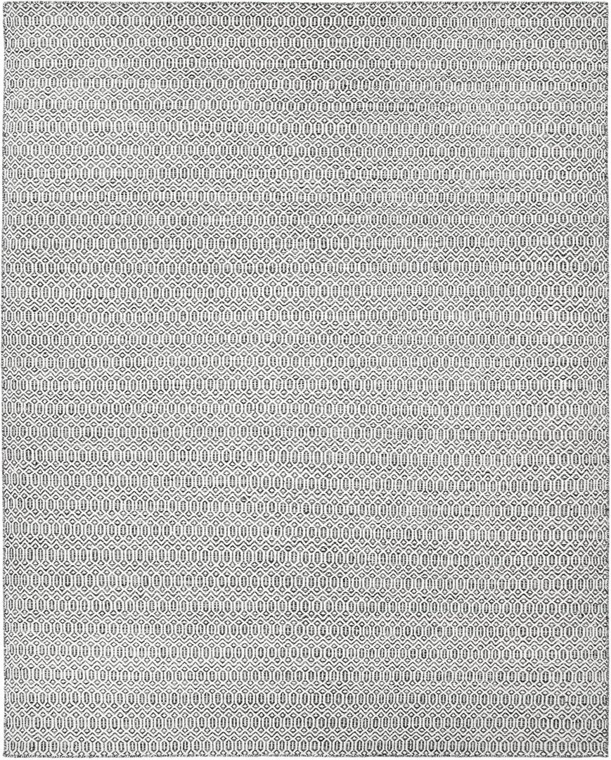 Solo Rugs Chatham Hand Woven Area Rug, 10' x 14', Beige and Charcoal
