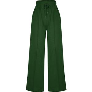 Women's Wide Leg Sweatpants Baggy High Waisted Lounge Pants Drawstring Casual Athletic Joggers Sweat Pants with Pockets Size S