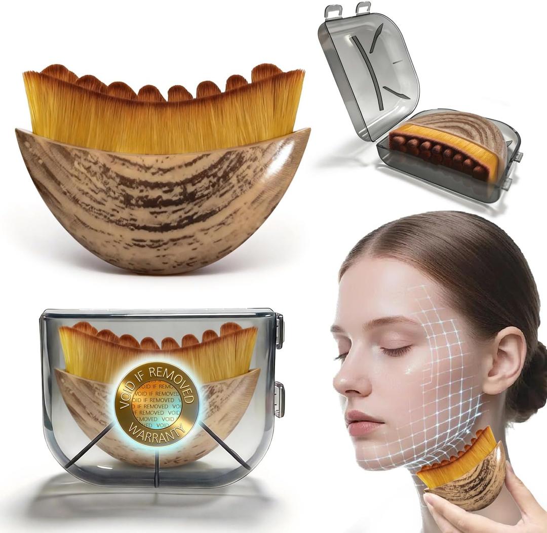 New Lymphatic Contour Face Brush,Dry Brush for Lymphatic Drainage,Soft Facial Brush for SculptingAnti-Puffiness, Detox & Lift, Improves Skin Glow,Cellulite for Neck, Jawline