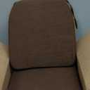 AAAAAcessories D-Shaped Chair Cushions, 2" Thick Dining Chair Pads with Ties and Removable, Machine-Washable Cover, 17" x 16", Set of 6, Brown