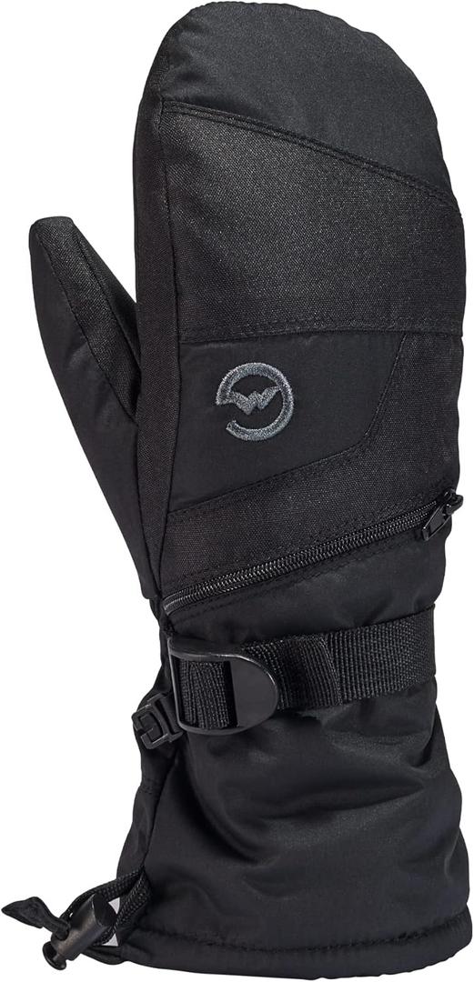 Gordini Kids' Ultra Dri-Max Gauntlet Mitten, Black, XL