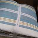 Levtex Home - Kailua Quilt Set - King Quilt + Two King Pillow Shams - Stripe - Blue Teal Taupe Cream - Quilt (106x92in.) and Pillow Shams (36x20in.) - Reversible - Cotton Fabric