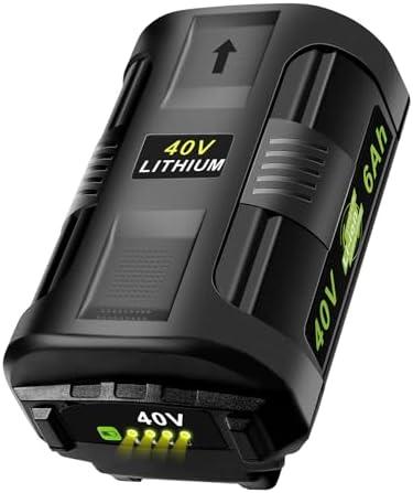 MAFACBAC 6Ah 40V Lithium Battery: Replacement for Ryobi 40 Volt Battery OP40401 OP40602 OP4026 OP40501 OP40261 - Compatible with Ryobi 40V Lawn Mower