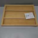 Utoplike Bamboo Expandable Kitchen Drawer Organizer, Adjustable Utensil Holder and Cutlery Tray Organiser, Drawer Divider for Silverware, Flatware, Knives in Kitchen, Bedroom, Living Room, 5 Slot (Large, Natural)