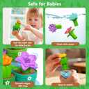 Montessori Toys for 1-2 year old, Toddlers Outdoor & Indoor Gardening Toys with Watering Can, Shovel, Rake, Color & Shape Sorting Educational Learning Toys Easter Gift for Girls Boys Age 1 2 3 4