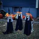 FUN LITTLE TOYS 3 PCS Witch Scary Decor Halloween Stakes for Outdoor Graveyard, Garden, Yard, Lawn, Walkway Party Supplies