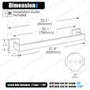 KOKOSIRI 32-Inch Single Towel Bar, Bathroom Kitchen Towel Holder, Wall Mounted SUS304 Stainless Steel Towel Rack, Brushed Nickel, B4003BR-L32