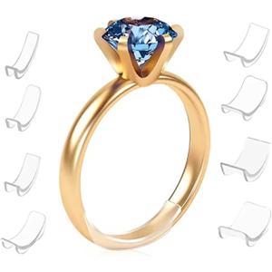 Ring Sizers for Loose Rings, Flexible Invisible Ring Size Adjusters, Anti-Slip Ring Guards for Rings, Easy to Use for Women and Men, 8 Assorted Sizes