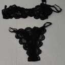 Kaei&Shi Sexy Bra and Panty Sets, Floral Lace Lingerie For Women, Classy Sheer Underwear Matching Thong Two Piece XS