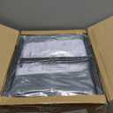 Compact Coffee Bar Cabinet with Power Outlet, Lockable Wheels, and Storage Drawer - Rustic Brown & Black for Office, Living Room, or Small Spaces