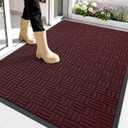 OLANLY Front Door Mat Outside Entrance 59x34, Heavy-Duty Rubber Doormat