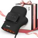 zaza Hand Massager ith Heat and Compression for Hand Massager Glove, Palm and Finger Massage for Carpal Tunnel Relief, Electric Hand and Wrist Massage for Pain Relief Finger Numbness, Gift for Women (Black)
