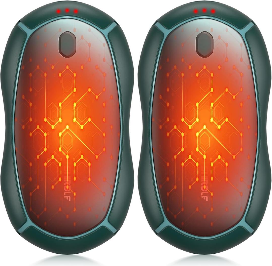 Hand Warmers Rechargeable, Electric Hand Warmers 2 Pack with Smart Chips Long Safe Heat, Portable Pocket Heater,Gifts for Christmas,Golf,Camping,Hunting, Stocking Stuffers