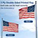 250 Year American Anniversary Flag, 3x5 Ft Double Sided American Flag, 1776-2026 250 Years Outdoor Anniversary Banner Decorations with 2 Brass Grommets (A1)
