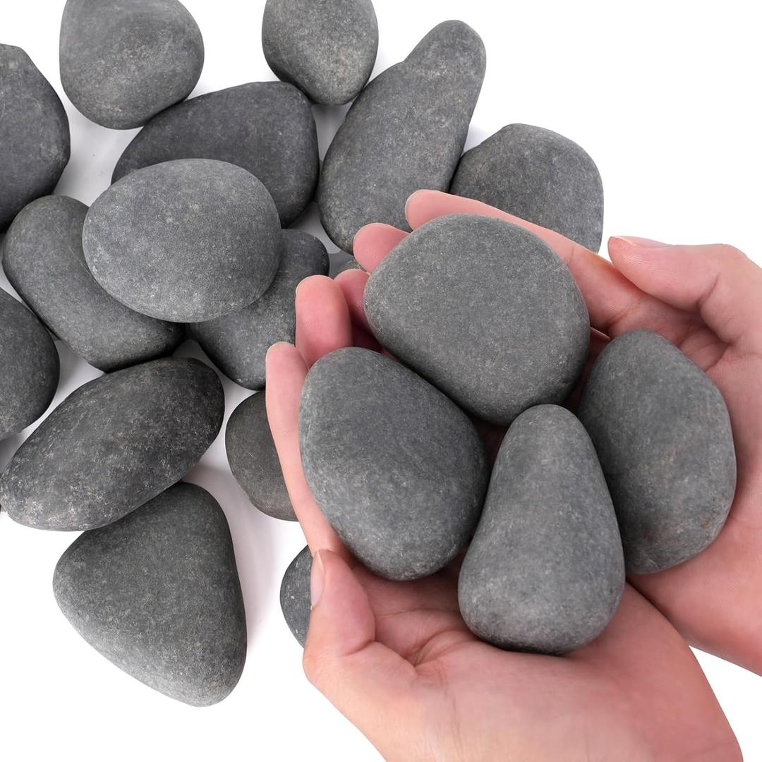 40 lbs Rocks for Outdoor Landscaping, 2"-3" Aquarium Rocks for Fish Tank, Natural Decorative Garden Stone for Plants, Flower Pots, Vase, Walkways, Yard