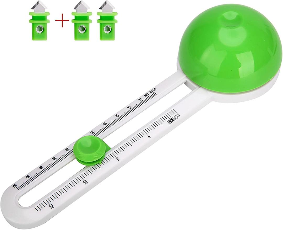 Circle Cutter, Circular Paper Cutter Circle Paper Trimmer Rotary Cutter Craft Supplies, Round Cutting Knife Cards Cutters (Green)