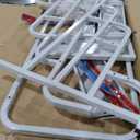 4 Steps Stair with Wheels White Industrial & Warehouse 4-Step Rolling Stairs, 54.72 in