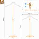 Novabright 2 Pack Shirt Display Stand 20-35 Inch Height Adjustable Mannequin Torso Clothing Display Stand T Shirt Garment Rack for Vendors Shop Retail Jacket Coat Hanger (Classic,Gold,White)