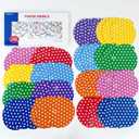 HonuGoGo 48-Piece Paper Swirl Decorations for Ceiling, Bright Polka Dot Multi-Color Single & Double Spiral Hanging Decor with Playful Style for Birthday Parties, Carnival & Classroom Celebrations