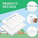 12 Set 5.5 x 4.25 Inches Camp Lined Flat Cards and Envelopes Set Camp Stationery with Envelopes for Boys and Girls Campers(Blue,Classic)