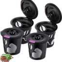 Reusable K Cups for K-Mini/K-Duo/K-express, 4 Pack Reusable Coffee Pods for K-eurig, BPA Free Refillable Single K Cups for K-eurig 1.0 & 2.0 Series