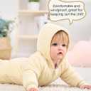 Unnivoll Baby Winter Clothes Cotton Baby Snowsuit for Boys Girls Long Sleeve Onesie Hooded Romper Newborn Jumpsuit Outfits (6-12 Months, Apricot)