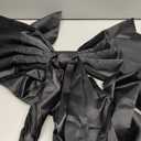 Giant Bow Decoration, 83x20 Inches Big Bow for Backdrop with Back Ribbon, Satin Large Bows for Decoration, Coquette Bows Decor for Birthday Party Room Wedding Baby Shower Church Nursery (Black)