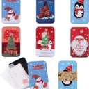 MASSTAR Gift Card Holder Small Gift Tin Boxes for Christmas Geeting FOR Cards,Money,Keys.Gift Card Box with Kraft Paper Hoop Good For Christmas Stocking Stuffers.12pack set（4.33 ×2.6 * 0.6 in.)