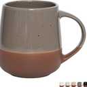 Bosmarlin Extra Large Ceramic Coffee Mug, 22 Oz, Dishwasher and Microwave Safe, Oversized Big Tea Cup (Grey) (Gray)