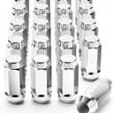 Orion Motor Tech 1/2x20 Lug Nuts, 1/2''-20 Wheel Lug Nuts Compatible with Ford Explorer, Jeep Grand Cherokee, Wrangler Liberty Commander, Lincoln MKX, and More, Set of 20 (Silver)