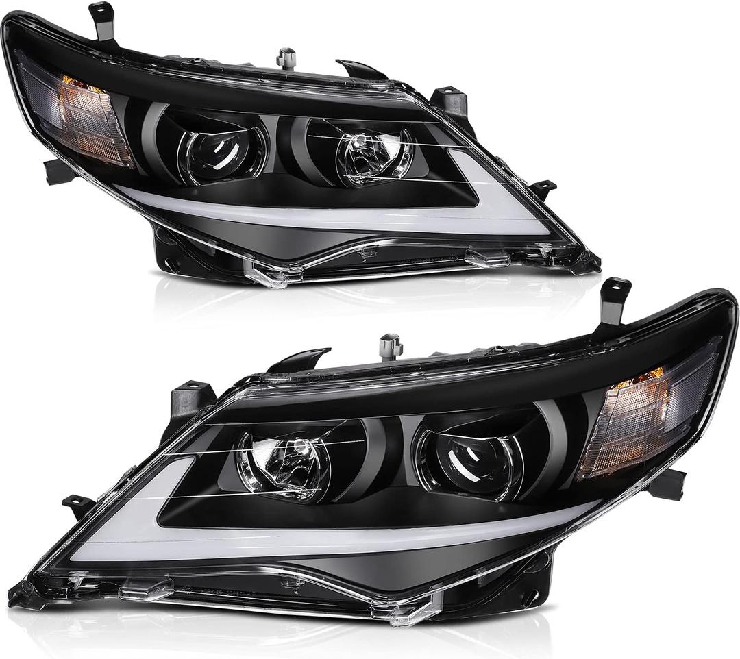 Headlight Assembly Compatible with for Toyota Camry 2012-2014 Bulbs Not Included 8115006800 8111006470