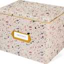 Jot & Mark Greeting Card Organizer Box Set, Decorative Recipe Tin Box, Tab Dividers, Matching Greeting Cards and Envelopes (Terrazzo Blush)