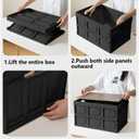 Collapsible Storage Bins Box with Lids and Handle, 13 Gallon 50L Portable Plastic Storage Crate Containers Totes, Instacrate Stackable Foldable Camping Basket Supplies for Camp Fishing Car RV, Office