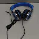 AILIHEN C8 Kids Headphones Wired, On-Ear Headphones with Microphone and Volume Control Foldable Corded Stereo 3.5mm Headset for School Teens Smartphones Chromebook Laptop Tablets Travel (Black Blue) (Medium)