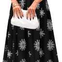 MCKOL Women Sleeveless Crewneck Ruched High Waisted Tank Long Sundress Wedding Guest Cocktail Boho Maxi Dress with Pockets (Black, XL)