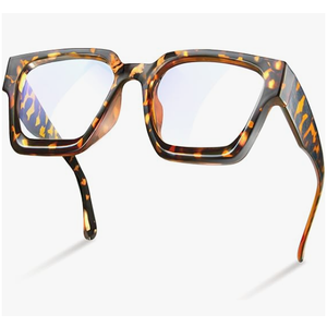 livho Oversized Blue Light Blocking Glasses for Woman  Rectangle Fashion Glasses for Computer, Chic Preppy Frame