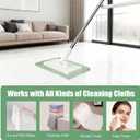 Snap Grip Mini Mop, Cloth Changing Mini Mop for Dry & Wet Disposable Pads, Lazy mopa Automatic gripping with Sweeping & Mopping, Long Handle Disposable Dust Mop for Hardwood, Tile, Small Space(White)