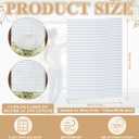 Threehoney 9 Pcs 35 x 110 Inches Temporary Blinds for Indoor Windows No Tools Cut to Size Fabric Paper Pleated Shades Adhesive Privacy Blinds for French Door Sliding Door Light(White)