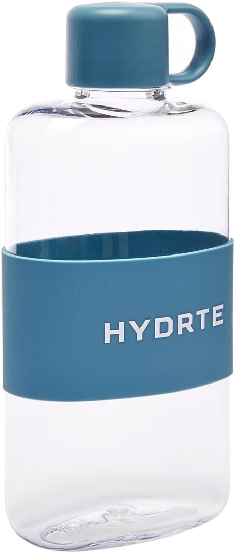 Slim Water Bottle  18 oz Cute Clear Water Bottle - BPA-Free, Leak Proof, Small Reusable Plastic Water Bottles (Ocean Blue)