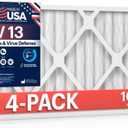 BNX TruFilter 10x30x1 Air Filter MERV 13 (4-Pack) - MADE IN USA - Electrostatic Pleated Air Conditioner HVAC AC Furnace Filters for Allergies, Pollen, Mold, Bacteria, Smoke, Allergen, MPR 1900 FPR 10