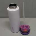 ENCOOL Leakproof Insulated Water Bottle with Straw Dual-Sip Water Bottle Bag-Safe Design for Work, Commute & Gym  Keeps Drinks Cold All Day, 24 oz, Purple Cabbage