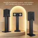 Elimavi Universal Floor Speaker Stands, 22.64 Inch Surround Sound Stands Supports 150LB, Non-Slip Pads & Cable Ties, for Bookshelf Speakers,Satellite Speakers,Studio Monitors, Easy Installation,Black